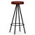Set mobilier bar, 3 piese lemn masiv reciclat și piele naturală GartenMobel Dekor