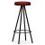 Set mobilier bar, 5 piese lemn masiv reciclat și piele naturală GartenMobel Dekor