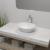 Chiuvetă de baie cu robinet mixer, ceramică, oval, alb GartenMobel Dekor