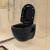 Vas de toaletă suspendat cu rezervor încastrat, negru, ceramică GartenMobel Dekor