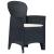 Set mobilier exterior, 5 piese, antracit, plastic, aspect ratan GartenMobel Dekor