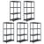 Rafturi de depozitare, 5 buc. negru, 60 x 30 x 138 cm plastic GartenMobel Dekor