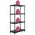 Rafturi de depozitare, 5 buc. negru, 60 x 30 x 138 cm plastic GartenMobel Dekor