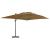 Umbrelă de exterior cu bază portabilă, gri taupe GartenMobel Dekor