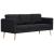 Set canapele, 2 piese, negru, material textil GartenMobel Dekor