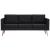 Set canapele, 2 piese, negru, material textil GartenMobel Dekor