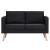 Set canapele, 2 piese, negru, material textil GartenMobel Dekor
