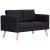 Set canapele, 2 piese, negru, material textil GartenMobel Dekor