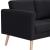 Set canapele, 2 piese, negru, material textil GartenMobel Dekor