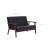 Set de canapele, 2 piese, negru, piele ecologică GartenMobel Dekor