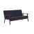 Set de canapele, 2 piese, negru, piele ecologică GartenMobel Dekor
