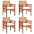 Set mobilier de exterior cu perne 5 piese lemn masiv de acacia GartenMobel Dekor