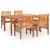 Set mobilier de exterior cu perne 5 piese lemn masiv de acacia GartenMobel Dekor