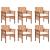 Set mobilier de exterior cu perne 7 piese lemn masiv de acacia GartenMobel Dekor