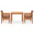 Set mobilier de exterior cu perne 3 piese, lemn masiv de acacia GartenMobel Dekor