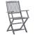 Set mobilier de grădină, 9 piese, gri, lemn masiv de acacia GartenMobel Dekor