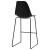 Scaune de bar, 6 buc., negru, plastic GartenMobel Dekor