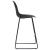 Scaune de bar, 6 buc., negru, plastic GartenMobel Dekor