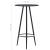 Set de bar, 5 piese, negru, plastic GartenMobel Dekor