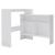 Masă de bar cu 2 blaturi, alb, 130x40x120 cm GartenMobel Dekor