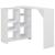 Masă de bar cu raft mobil, alb, 138x39x110 cm GartenMobel Dekor