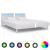 Cadru de pat cu LED, alb, 180 x 200 cm, piele artificială GartenMobel Dekor