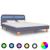Cadru pat cu LED-uri, gri deschis, 160x200 cm, material textil GartenMobel Dekor