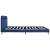 Cadru de pat cu LED-uri, albastru, 160x200 cm, material textil GartenMobel Dekor