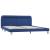 Cadru de pat cu LED-uri, albastru, 160x200 cm, material textil GartenMobel Dekor
