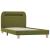 Cadru de pat cu LED-uri, verde, 90 x 200 cm, material textil  GartenMobel Dekor