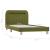 Cadru de pat cu LED-uri, verde, 90 x 200 cm, material textil  GartenMobel Dekor