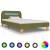 Cadru de pat cu LED-uri, verde, 90 x 200 cm, material textil  GartenMobel Dekor
