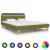 Cadru de pat cu LED-uri, verde, 180 x 200 cm, material textil  GartenMobel Dekor