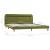 Cadru de pat cu LED-uri, verde, 180 x 200 cm, material textil  GartenMobel Dekor