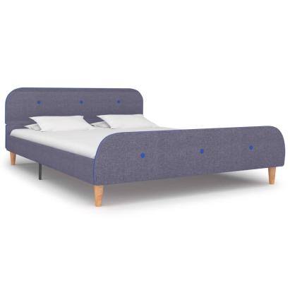 Cadru de pat, gri deschis, 140 x 200 cm, material textil GartenMobel Dekor