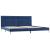 Cadru de pat cu LED-uri, albastru, 160x200 cm, material textil GartenMobel Dekor