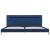 Cadru de pat cu LED-uri, albastru, 160x200 cm, material textil GartenMobel Dekor