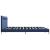 Cadru de pat cu LED-uri, albastru, 160x200 cm, material textil GartenMobel Dekor