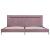 Cadru de pat cu LED-uri, roz, 180 x 200 cm, material textil GartenMobel Dekor