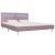Cadru de pat cu LED-uri, roz, 180 x 200 cm, material textil GartenMobel Dekor