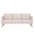 Canapea cu 3 locuri, crem, material textil GartenMobel Dekor