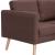 Canapea cu 2 locuri, maro, material textil GartenMobel Dekor