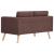 Canapea cu 2 locuri, maro, material textil GartenMobel Dekor