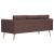 Canapea cu 3 locuri, maro, material textil GartenMobel Dekor