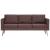 Canapea cu 3 locuri, maro, material textil GartenMobel Dekor