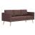Canapea cu 3 locuri, maro, material textil GartenMobel Dekor