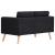 Canapea cu 2 locuri, negru, material textil GartenMobel Dekor
