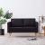 Canapea cu 2 locuri, negru, material textil GartenMobel Dekor