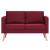 Canapea cu 2 locuri, roșu, material textil GartenMobel Dekor
