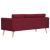 Canapea cu 3 locuri, roșu vin, material textil GartenMobel Dekor